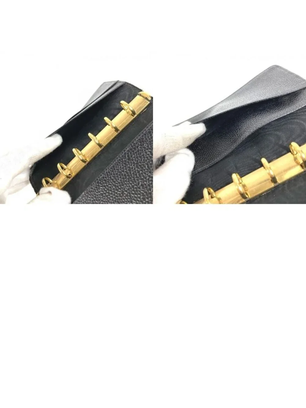 Chanel Notebook Cover CC Logo Caviar Leather Black Agenda